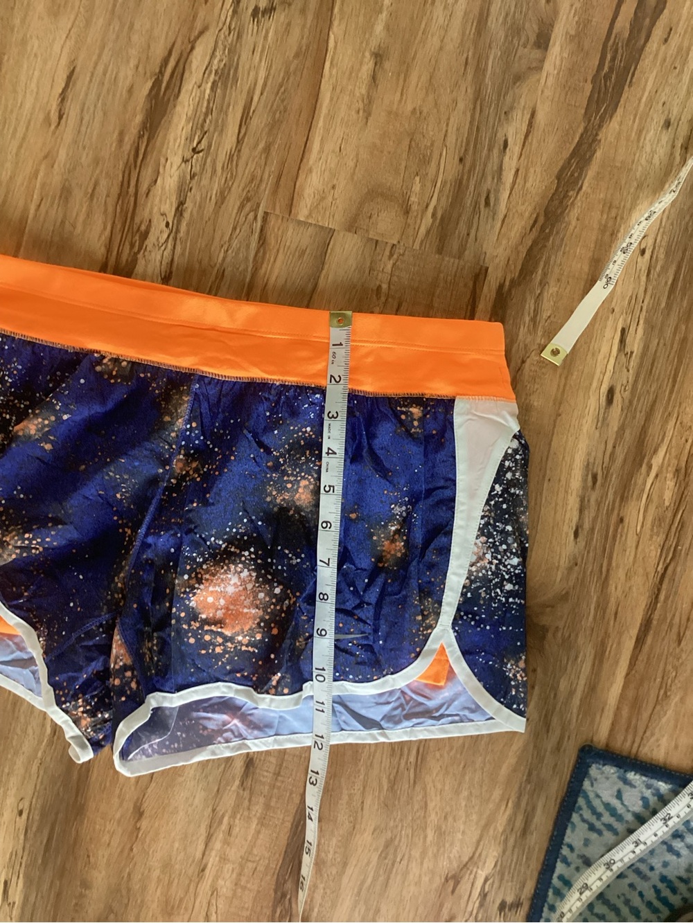 Nike Women's Orange Waist Galaxy Print Athletic Shorts - Picture 6 of 8